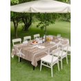 thumbnail image 4 of Outdoor Tablecloth with Umbrella Hole for Patio/Picnic/Party/Camping, Brown Coastal Waterproof Table Cloth Rectangle Table Cover Washable, Summer Ocean Waves Ombre Sea Starfish (60"x 84"), 4 of 8