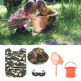 thumbnail image 4 of Kit de aventura para niños al aire libre, 6 uds., sombrero, chaqueta, bolsa de red, cubo plegable, bolsa de almacenamiento para gafas, juegos de pesca, 4 of 8