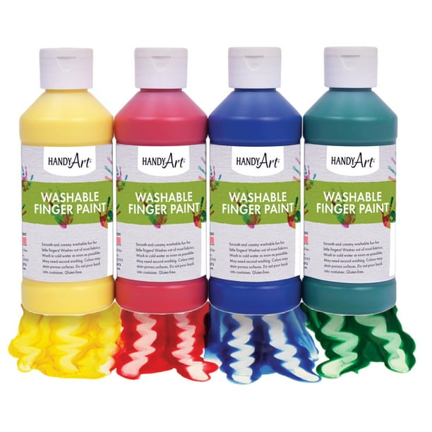 Handy Art Washable Finger Paint 4Color Set