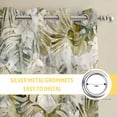 thumbnail image 6 of Tropical Leaf Kitchen Curtains Window Panels, Palm Leaves Plants Vintage Spring Green Insulated Window Treatment Curtain, Grommet Curtains for Bedroom/Living Room/Bathroom, 2 Piece 42"Wx63"L, 6 of 8