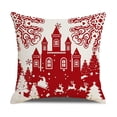 thumbnail image 4 of Funda de almohada Funda de cojín decorativa navideña Almohada decorativa de invierno Linter de algodón Almohada decorativa para habitación 45 x 45 Rojo, 4 of 4