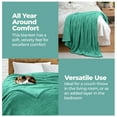 thumbnail image 5 of Premium 100% Micro-Polyester Fleece Blanket, Ultra-Plush , Soft, Breathable, All-Season, Perfect for Bed or Couch, Blanket Set , Twin, Turquoise by Blue Nile Mills, 5 of 7