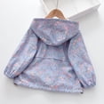 thumbnail image 4 of Edvintorg Raincoat for Girls Floral Printed Waterproof Lightweight Long Slseve Zip up Hooded Rain Jacket with Pocket Girls Clothing Size 2-12, 4 of 5