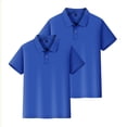 thumbnail image 6 of Abcomgle 2 Pcs Boys Golf Shirts Size 8-10 Short Sleeve Pique Polo Shirts Button Down Solid Color School Uniform Shirts Comfortable Collared Performance Polo Shirts for Boys, 6 of 6