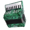 thumbnail image 1 of Acordeón Bling Bling 22 Teclas 8 Bajos Instrumento Musical Celuloide Verde, 1 of 12