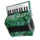 thumbnail image 1 of Acordeón Bling Bling 22 Teclas 8 Bajos Instrumento Musical Celuloide Verde, 1 of 12