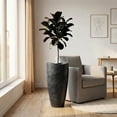 thumbnail image 4 of Ecobo 31.5 inches Eco-Friendly Round Pot Planter Onda Indoor/Outdoor use, Durable, Versatile & Lightweight, Designed by Brazilian Artisans, Contemporary All-Weather Design –Black, 4 of 7