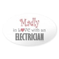 thumbnail image 1 of CafePress - Madly In Love (Electrician) Oval Sticker - Sticker (Oval), 1 of 1