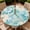 Aqua Rose, variant on ARTSLION Round Outdoor Tablecloth For Up To 36in With Umbrella Hole & Zipper Waterproof Elastic Edge Fitted Table Cover Big Sunflower For Patio Picnic Party, Denim Patch