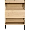 thumbnail image 4 of Shoe Cabinet, Shoe Storage Organizer Cabinet with 2 Flip Wavy Line Drawers, Freestanding Shoe Rack with Adjustable Shelf for Entryway, 4 of 6