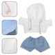 thumbnail image 5 of Conjunto de sudadera con capucha y pantalones para muñecos, ropa reutilizable para peluches pequeños de 20 cm., 5 of 7