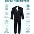 thumbnail image 2 of S.H. Churchill & Co 5-Piece Boys' Tuxedo Suit Set | Includes a Premium Formal Jacket, Pants, Shirt, Vest , and Bow Tie, 2 of 7