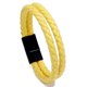 thumbnail image 1 of Pulsera de cuero sintético con doble círculo trenzado vintage azul de tendencia para hombre., 1 of 5