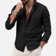 thumbnail image 1 of pstuiky camisas de manga larga para hombre, Camisa informal de moda para hombre, cuello vuelto, manga larga, transpirable, blusa camisetas de hombre xxl, 1 of 7