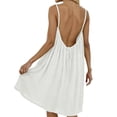 thumbnail image 6 of QUNYINEY Vacation Sundresses for Women Beach Sleeveless White Midi Summer House Dresses Backless Crew Neck Loose Fit Casual Dresses, 6 of 7