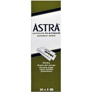 100 Pcs Astra Superior Platinum Double Edge Shaving Razor Blades Barber Favored by Astra