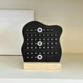 thumbnail image 4 of Perpetual Wooden Desk Calendar, Reusable Black Board Calendar with Movable Date Marker, 4 of 6