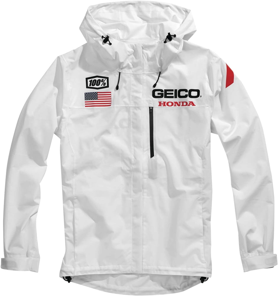 100% GEICO Honda Kappa Hooded Team Jacket White Walmart.com
