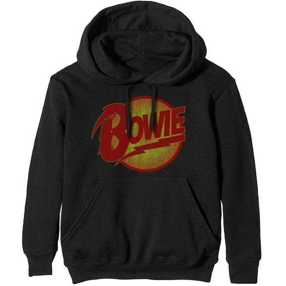 David Bowie Unisex Pullover Hoodie Sweatshirt Vintage Diamond Dogs Logo (Small)