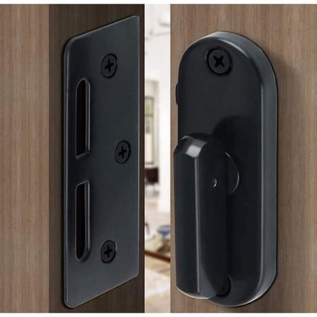 Stainless Steel 90 Degree Sliding Door Lock with Curved Buckle