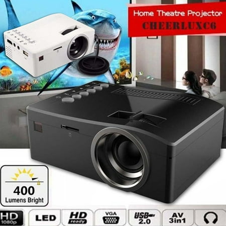 Full HD 1080P Home Theater LED Mini Multimedia Projector Cinema USB TV HD MI