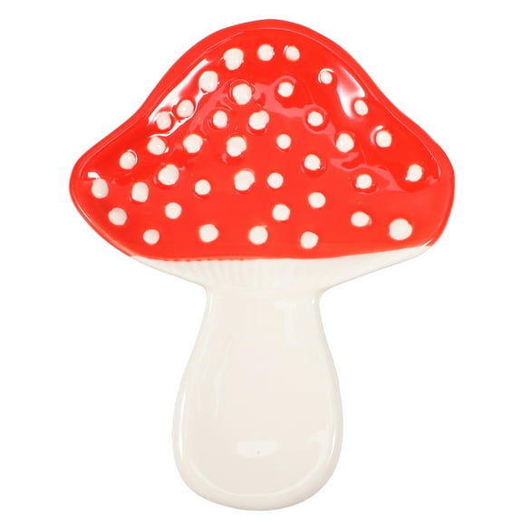 COSMOBETTY Buffet Spoon Holder Mushroom Spoon Holder Ceramic 1Pack Practical Design Homeowners