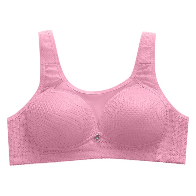 Sujetador sin aros para mujer, cómodo, transpirable, Base antiescape, ropa interior sólida Fridja nalpqowj8280