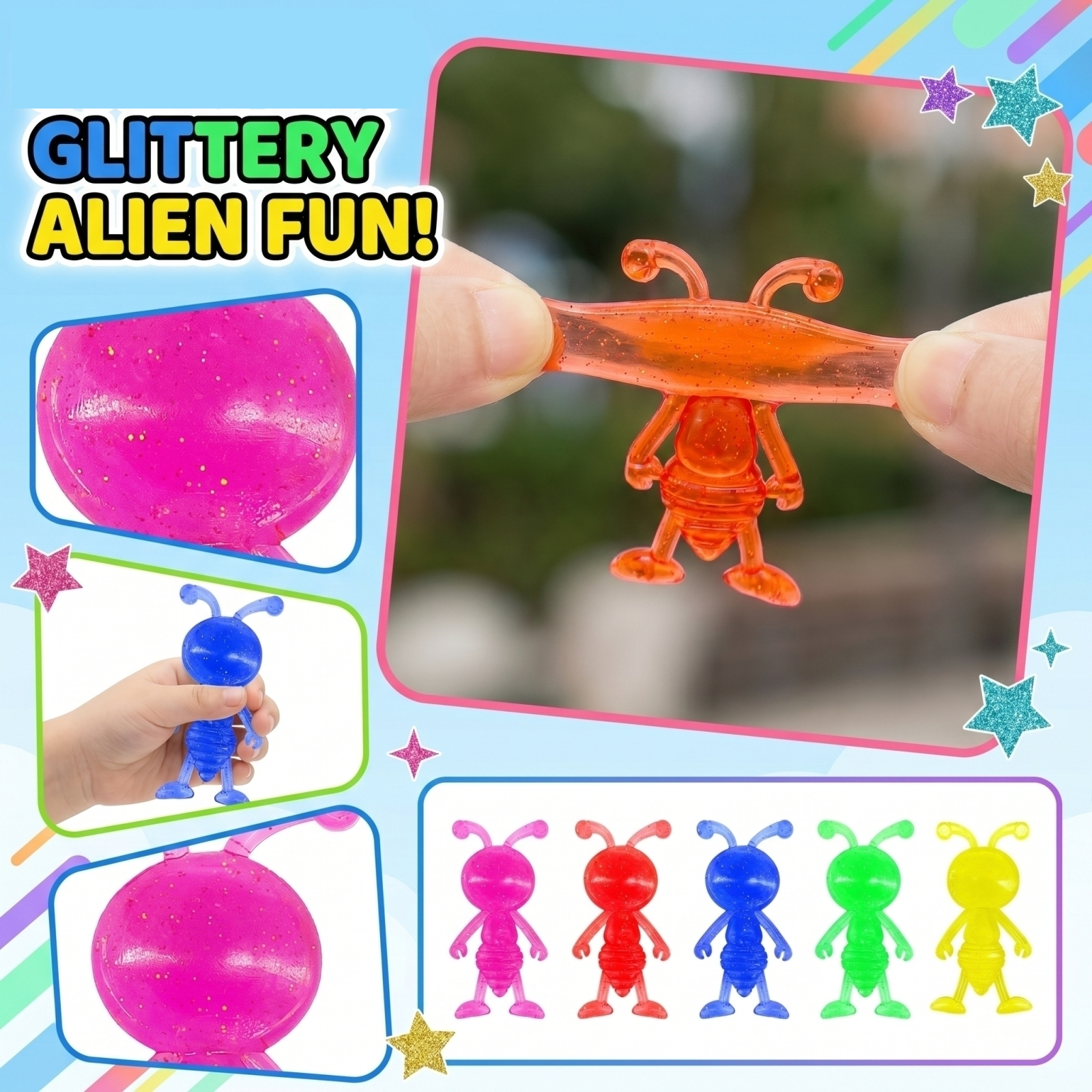 72 Pcs Stretchy Bendable Toys,  Sensory Toys ,Fidget Toys For Classroom, Stretchable Smile Figure Bendable Toys Carnival Prizes Party Gift Bag Filler Birthday Party Gift Stress Relief