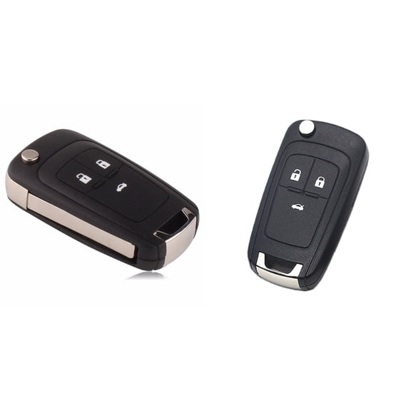 2 Pack 3 Button Flip Key Shell for Opel for Vauxhall for Chevrolet for Buick for Astra Insignia Mokka Corsa Cruze Aveo No Chip