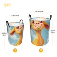 thumbnail image 3 of Fotbe Happy Goat In Meadow Pattern Laundry Basket with Handles, Waterproof Large Laundry Hamper, Wash Bag for Corner Dorm, Rolling Laundry Basket with Handles-Medium, 3 of 6