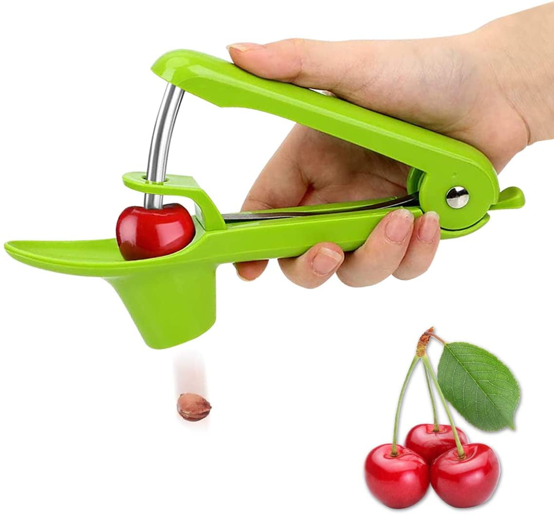 Cherry Pitter Cherry Seed Remover Olives Pitter Tool Cherries Corer Pitter Tool With Space Saving Lock Design Multi Function Fruit Pit Remover For Making Cherry Jam Walmart Com