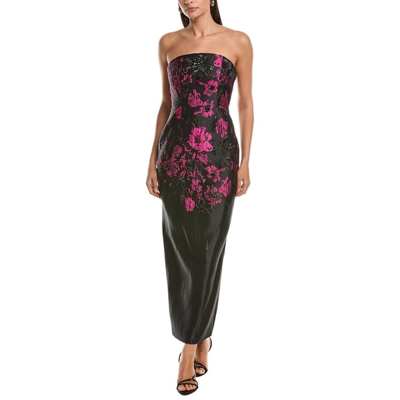 Milly womens  Orion Floral Midi Dress, 2, Pink