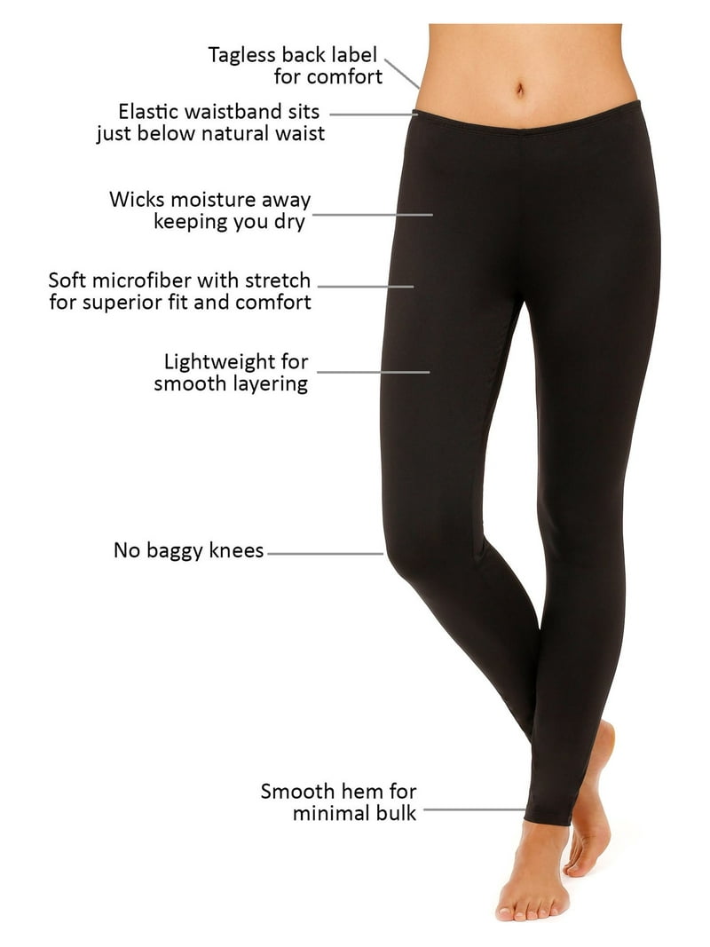 Legging Cuddl Duds Base Layers - Polaire Stretch, Gris Clair, Taille XL (neuf)