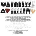 thumbnail image 3 of Oscillating Multitool, Oscillating Multi Tool Blades Oscillating Tool Blades Saw Accessories Oscillating Saw Blades, 26Pcs Universal for Wood Metal Plastics, 3 of 7