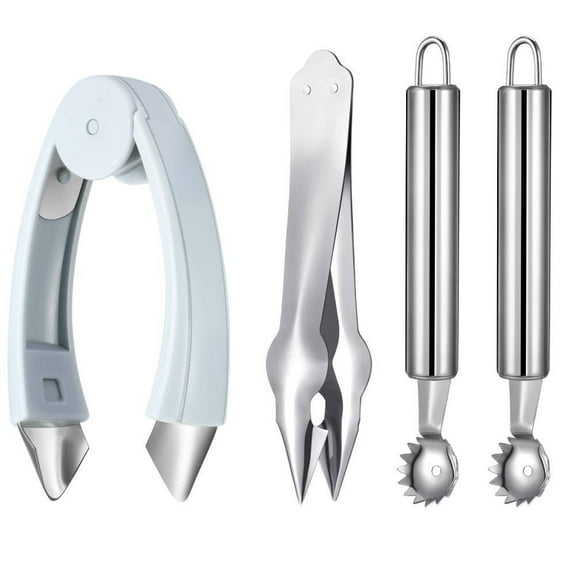 4X Strawberry Huller Tomato Corer, Top Stem Remover Corer Tool for Fruit Tomato