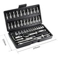 thumbnail image 3 of 46 In 1 Pcs Tool Kit & Screwdriver Set | Precision Socket & Wrench Set Multi Purpose, Combination Tool Case | Compatible With Most Bolts, Nuts, Screws, Computers, Bicycles, Toys Repair, 3 of 5