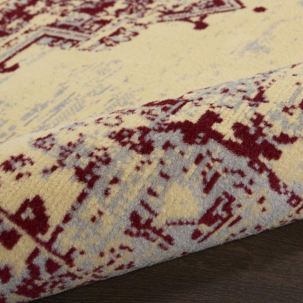 Nourison Grafix Persian Cream/Red 6' x 9' Area Rug, (6x9)