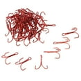 thumbnail image 2 of kurtrusly Fishing Treble Hooks Round Bend High Carbon Steel Treble Hooks 8, 2 of 9