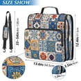 thumbnail image 3 of Water-Resistant 3-Ring Binder Organizer with Multiple Pockets Zipper Binder Bag for Office Various Brightly Colored Shapes, 3 of 8