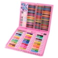 thumbnail image 3 of Juego de 150 piezas de pintura para niños, lápiz de acuarela, crayón, suministros de arte para estudiantes, color rosa, 3 of 7