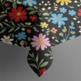 thumbnail image 4 of Pioneer Flower Floral Print Pattern Rectangle Tablecloth 60"x120", Waterproof Polyester Table Cloth, Wipeable Spillproof for Dining Camping Indoor Outdoor, 4 of 6