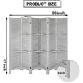 thumbnail image 2 of CGFHYP Room Divider 4 Panel  Rattan Room Divider Wall Room Dividers and Folding Privacy Screens Partition Room Dividers for Bedroom  Garden  Office  Study Room(Light Brown), 2 of 8