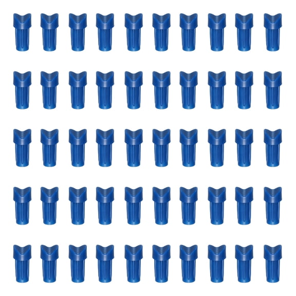 Uxcell Plastic Arrow Nocks, Half Moon Nocks Glue on Replacement Arrow Tail-Fitting For (DIY Hunting/Compound/Recurve Bow/Compound Bow) 7.6MM/0.3" ID & 50 Pcs & Plastic & Blue