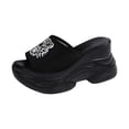 thumbnail image 1 of DAFEI Summer Round Head Thick Soled Sandals with A Head Design High Thickness Platform Fashionable Slip On For, 1 of 8