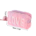 thumbnail image 3 of 1 Pc Bolsa de Maquillaje LOVE de Lentejuelas Portátil para Mujeres para Viajes Vacaciones Camping Rosa de Piel de Melocotón, 3 of 3