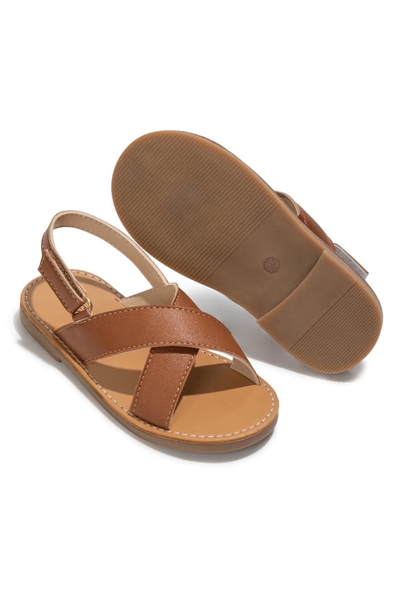 Toddler Girls Boys Sandals Open Toe Summer PU leather Shoes for Little Kids