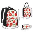 thumbnail image 2 of Balery Fresh Red Tomato Mochila escolar 3 en 1 para niños: mochila resistente con lonchera térmica y estuche para lápices. Mochila escolar para niños y niñas., 2 of 7