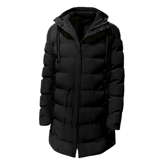 iHPH7 Puffer Jacket Puffy Jackets Women Warm Jackets for Women Warm Winter Coats for Women Hooded Puffer Jacket Women Overcoat for Women Casual Outerwear Black L