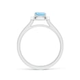 thumbnail image 2 of ANGARA Natural Classic Cushion Aquamarine Ring with Diamond Halo in 14K White Gold for Women (Size-5mm) | March Birthstone, Birthday, Anniversary, Jewelry Gift for Women | Natural Aquamarine Ring, 2 of 8