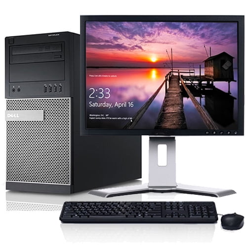 Restored Dell Optiplex Windows 10 Professional Desktop Computer Bundle